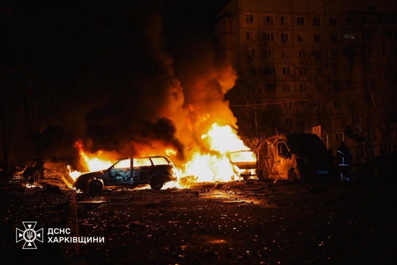 Kharkiv hit hard: Supermarket ruined, cars on fire, mass evacuations underway