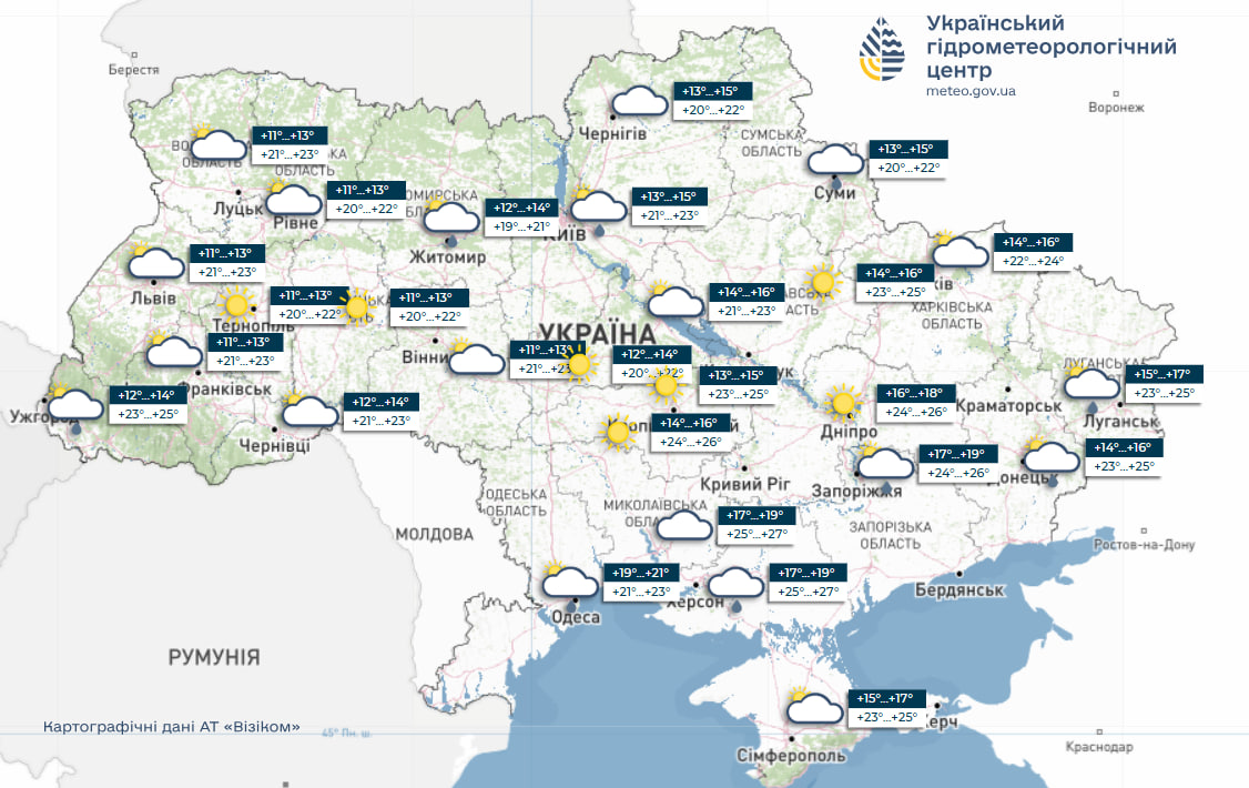 Дощі будуть змінюватися спекою і навпаки: прогноз погоди на тиждень (карти)