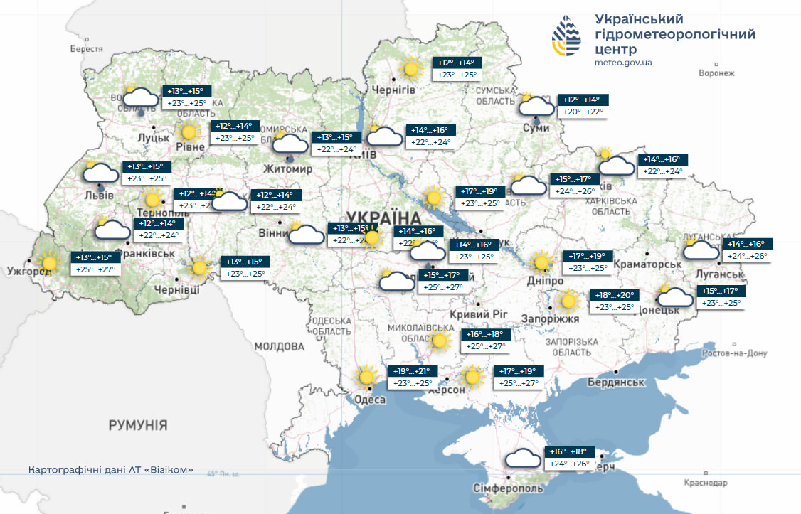 Дощі будуть змінюватися спекою і навпаки: прогноз погоди на тиждень (карти)