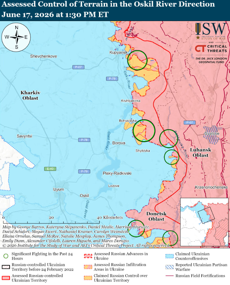 Россияне активизировались на приграничье одной из областей Украины, - ISW