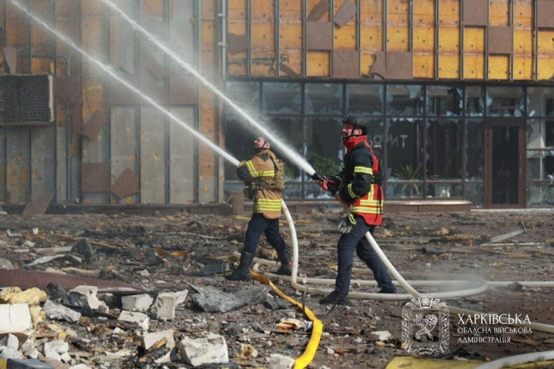 What complex in central Kharkiv looks like after Russian strike: Exclusive report