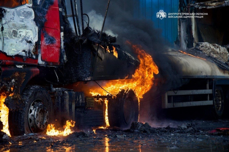 Dnipro hit in Russian attack, major logistics warehouse burns