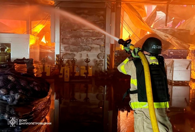 Food storage facility and logistics terminal hit in Russian attack on Dnipro on day of mourning