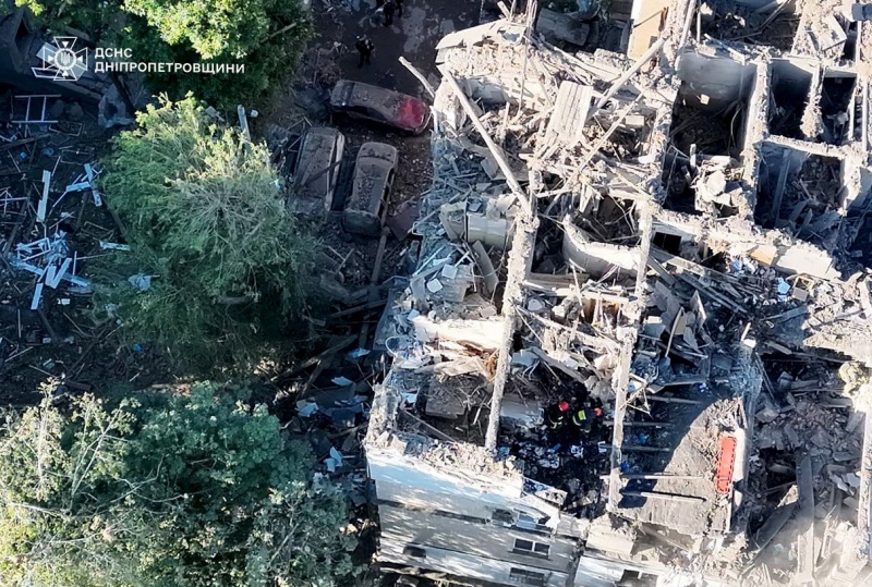 Food storage facility and logistics terminal hit in Russian attack on Dnipro on day of mourning