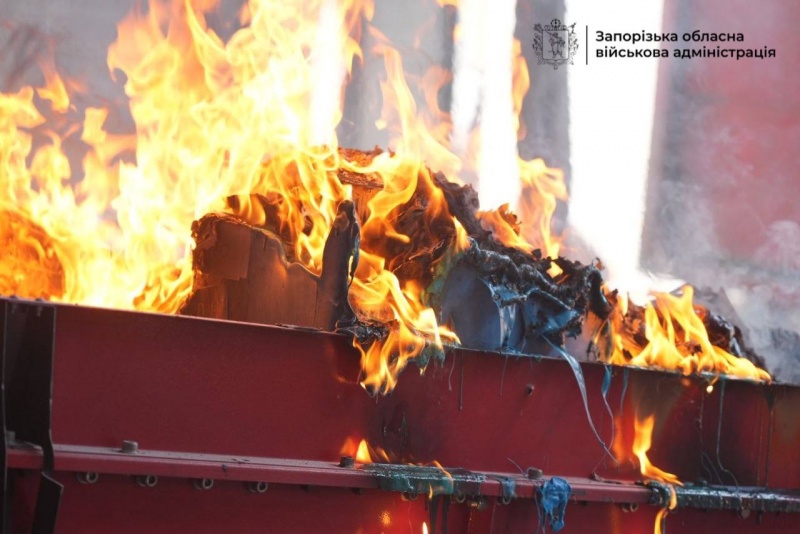 Russian drone hits logistics terminal in Ukraine's Zaporizhzhia