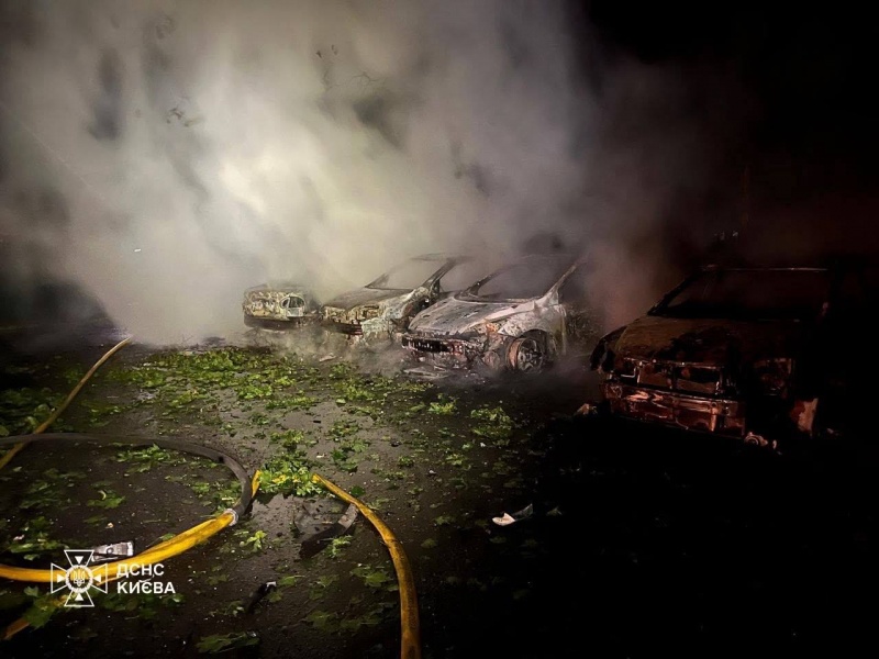 Russian attack damages boarding school in Kyiv, sparks fires