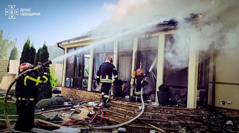 Russian forces strike residential area in Odesa region: Home damaged by fire