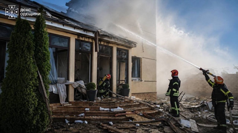 Russian forces strike residential area in Odesa region: Home damaged by fire