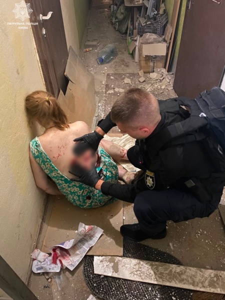 Police show first moments after overnight Russian strike on Kyiv