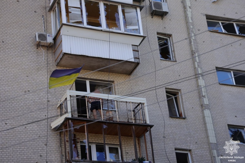 Police show first moments after overnight Russian strike on Kyiv