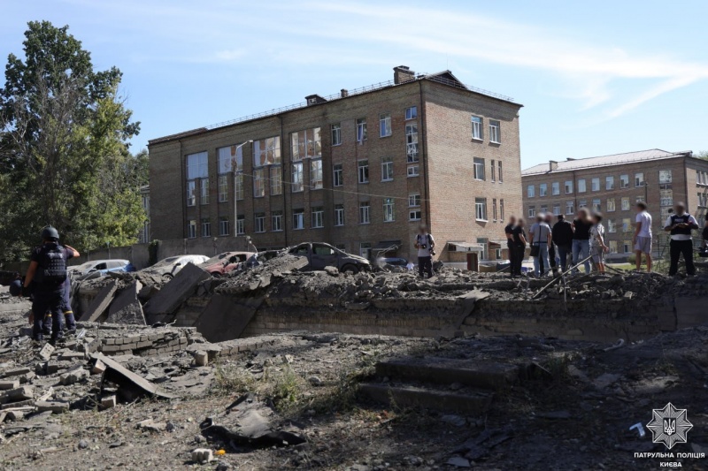 Police show first moments after overnight Russian strike on Kyiv