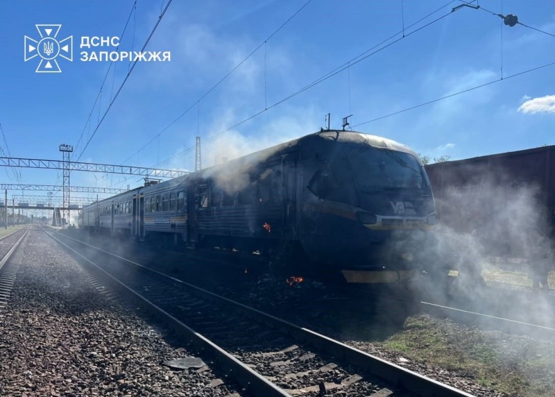 Russian drones strike 3 Ukrainian trains in one day