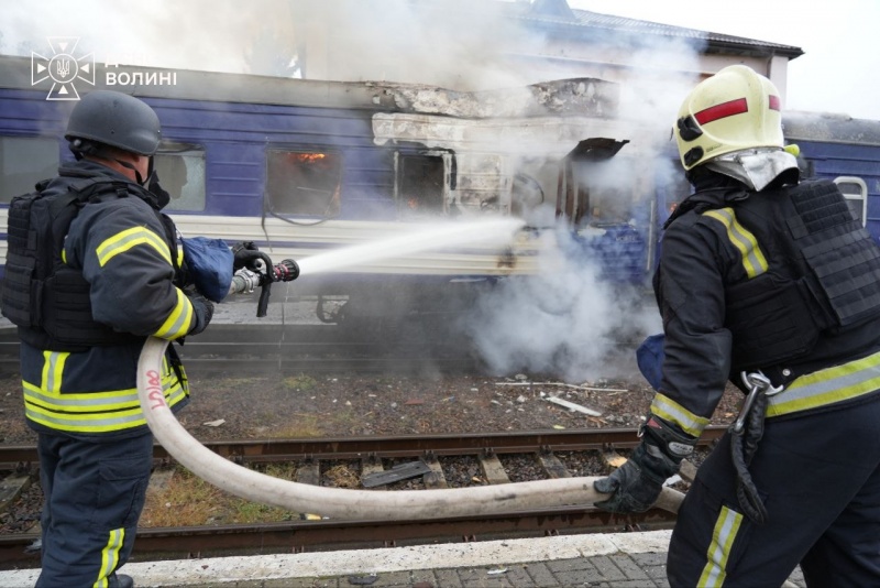 Russia strikes passenger train in Ukraine's Lutsk: Footage