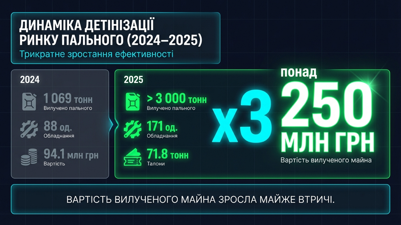 БЕБ посилює боротьбу з нелегальним ринком пального: вилучено активів на понад 250 млн грн