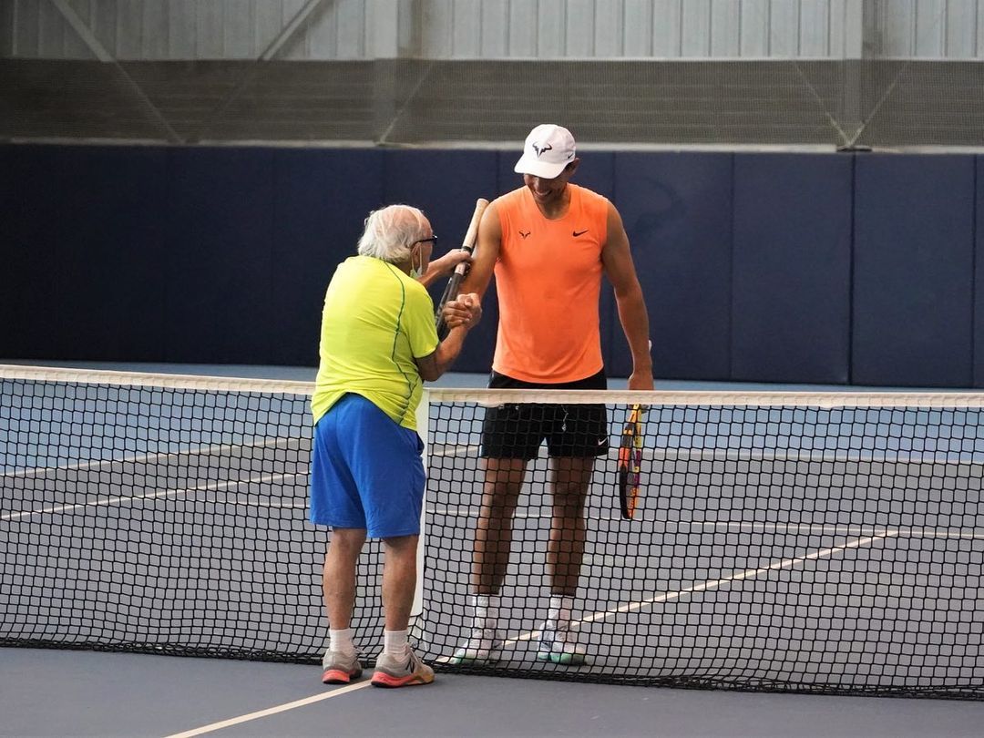 97-летний украинский теннисист-рекордсмен сыграл с Рафаэлем Надалем