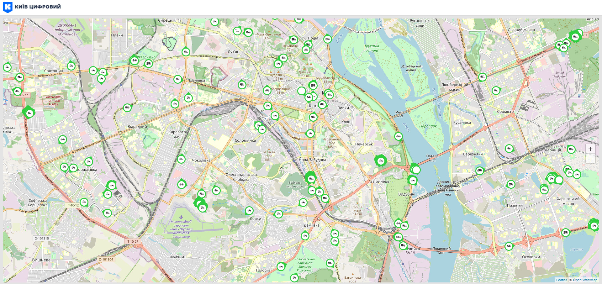 Допомога водіям: з'явилася інтерактивна карта прибирання снігу в Києві