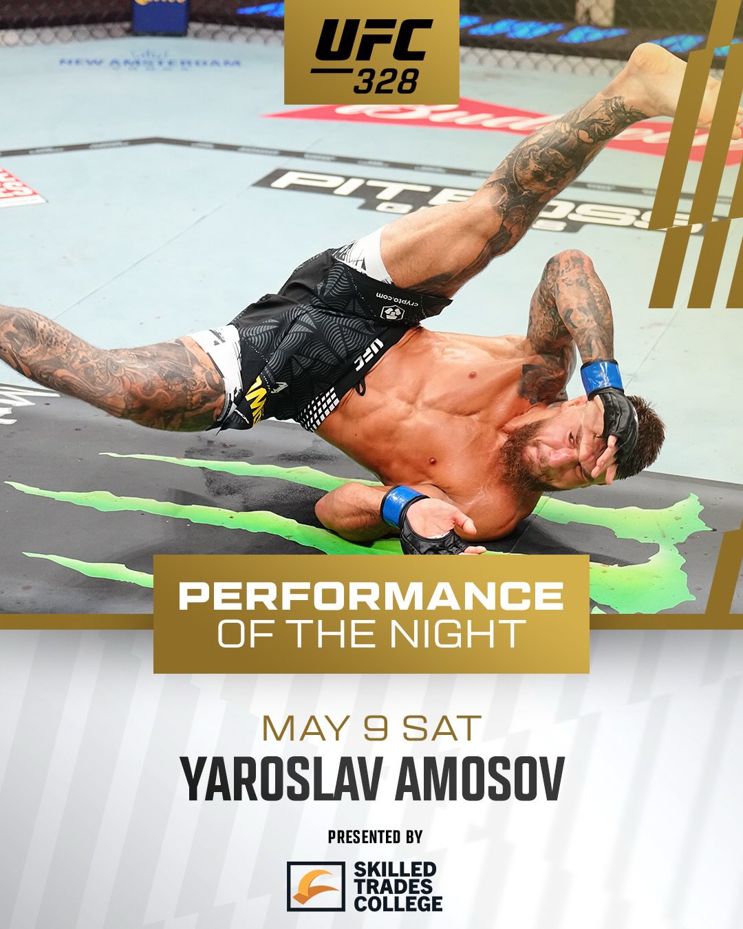 Амосов розірвав UFC: українець ефектно "задушив" іспанця та забрав космічний бонус (відео)