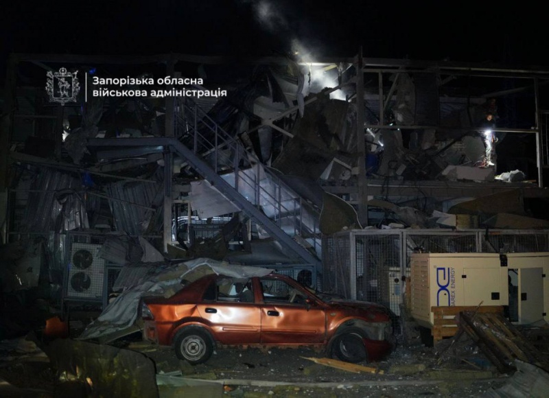 Russian strike knocks out power in Zaporizhzhia, people wounded