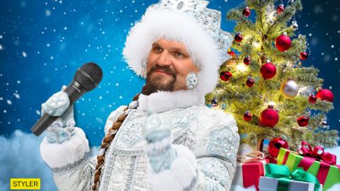 Украинский спортсмен в костюме Снегурочки взял интервью у Винника