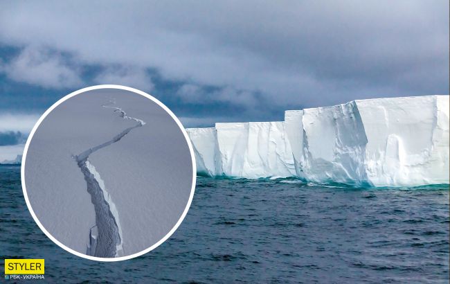 Появилось видео откола гигантского айсберга от Антарктиды