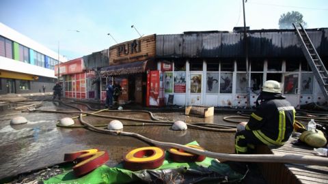 У Києві потушили пожежу на Дарниці