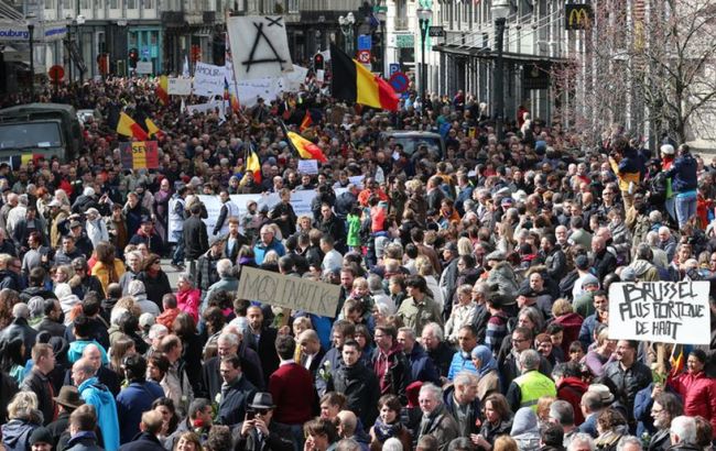 У Брюсселі пройшов марш проти терору і ненависті