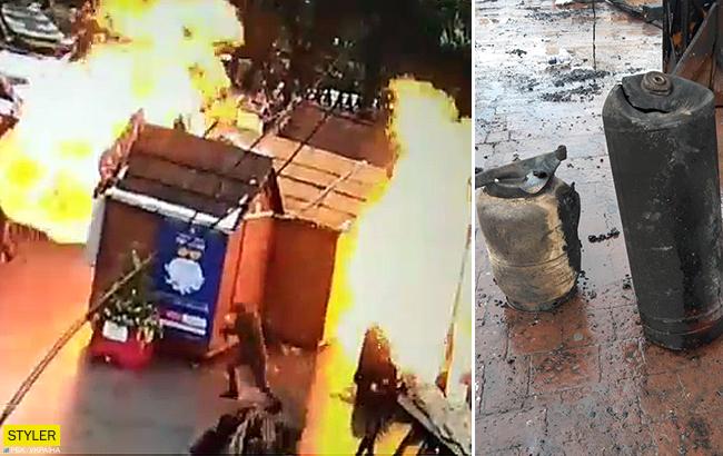 Взрыв во Львове на ярмарке: в сети появилось шокирующее видео