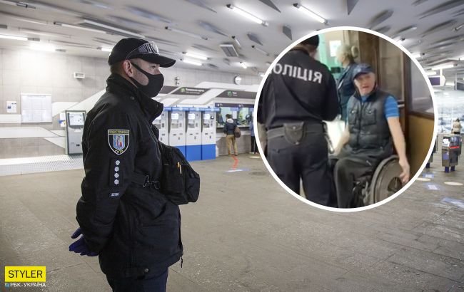 В метро Киева не пустили "колясочника": просил снимать его на видео и скандалил