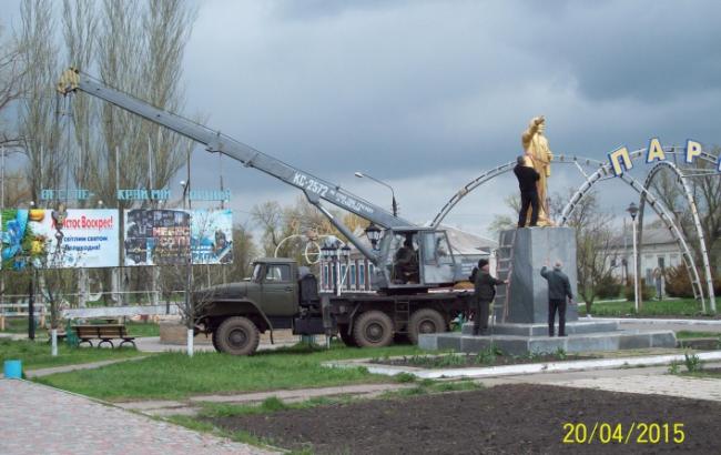 В Запорожской обл. восстановили памятник Ленину