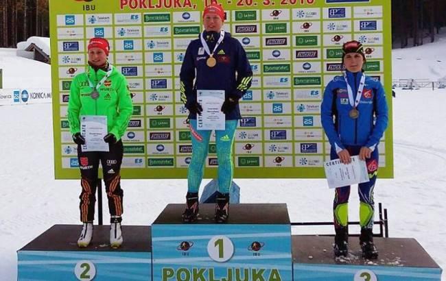 Украинская биатлонистка выиграла "золото" чемпионата Европы