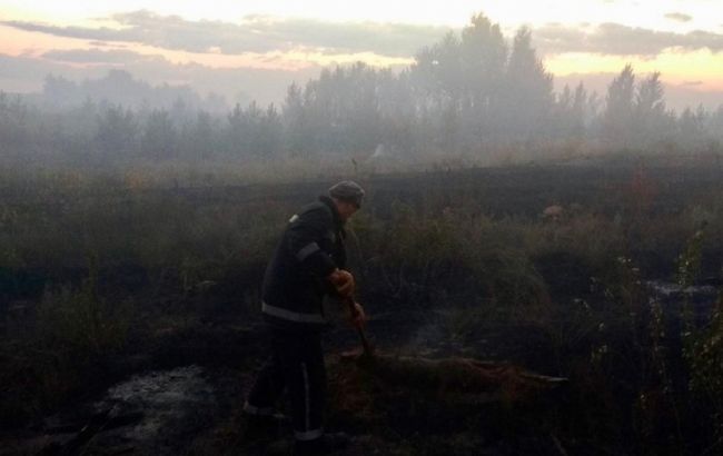 Пожар в Луганской области продолжают тушить
