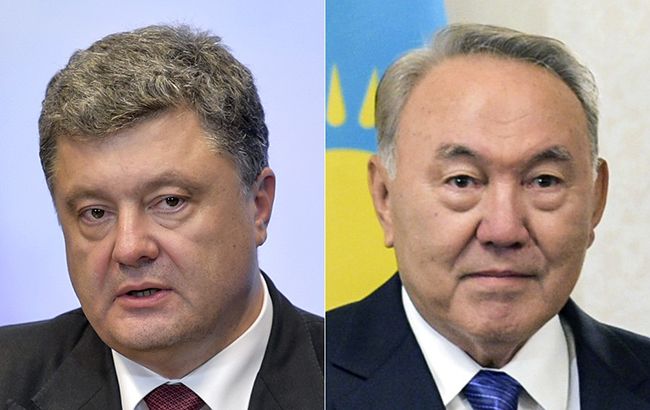 Порошенко и Назарбаев обсудили ситуацию на оккупированных территориях Украины