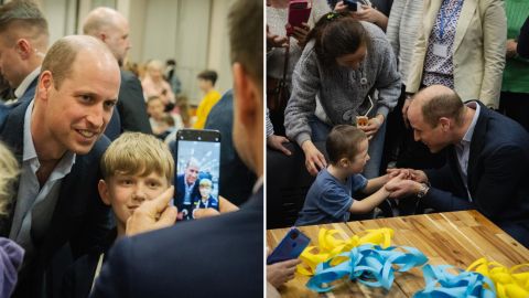 "Залишаються такими позитивними": принц Вільям неочікувано відвідав українських біженців у Польщі (фото)