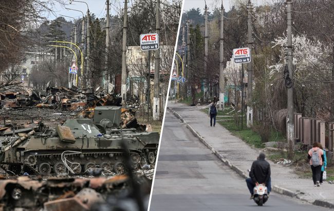 Война в Киеве и области в 7 знаковых снимках. Как эти места выглядят сейчас