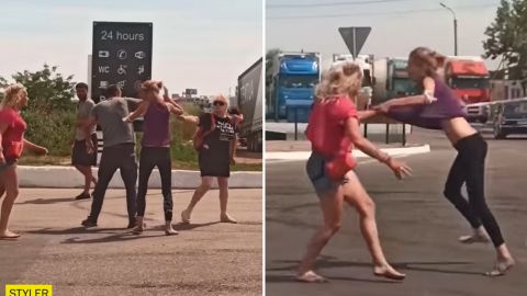 На украинском курорте "ночные бабочки" устроили эпичную драку за клиента-турка (видео)