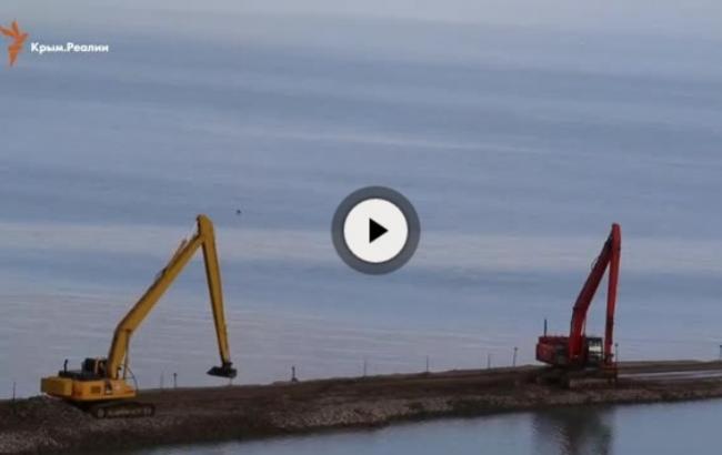 Появилось новое видео строительства моста между Керчью и Россией