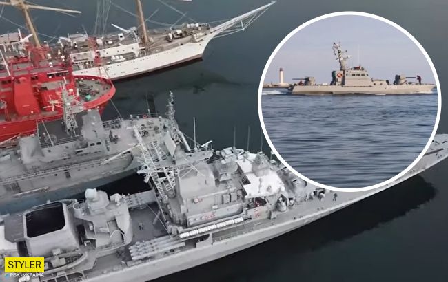Украинские военные продемонстрировали зрелищное видео с кораблями