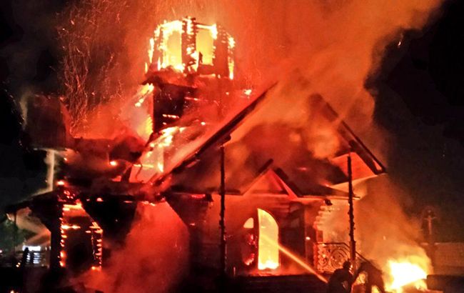 В Закарпатской области произошел пожар в церкви