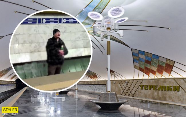 У київському метро неадекват влаштував виставу на рейках і паралізував роботу підземки (відео)