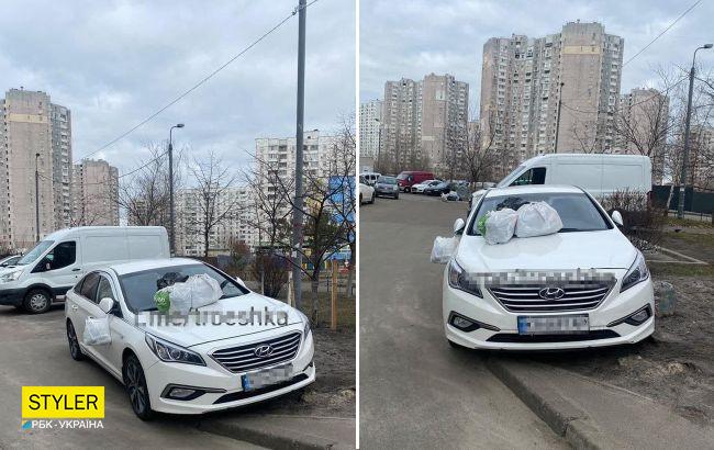 У Києві провчили "героя паркування", через яке сміття не могли вивезти п'ять разів (фото)