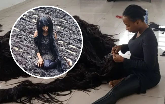 Женщина сделала самый длинный парик и установила рекорд: как выглядит ее "творение" (фото)