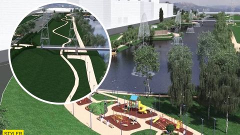 На Троєщині побудують величезну зону відпочинку з фонтанами на воді: як вона виглядатиме