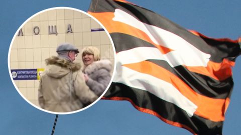 В метро Киева парочка пела и приплясывала под "День победы" (видео)