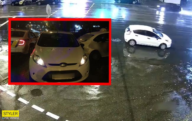 У Києві авто само себе "угнало" і влаштувало ДТП (відео)