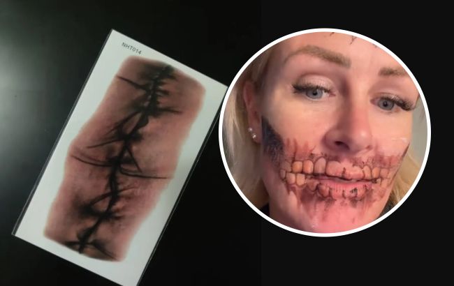Женщина сделала временное тату на лице и не смогла его смыть: как она выглядит
