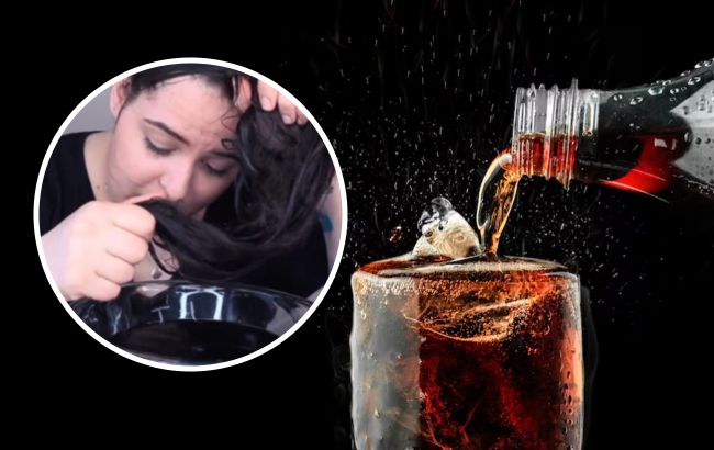 Женщина помыла голову кока-колой и показала, что получилось (видео)