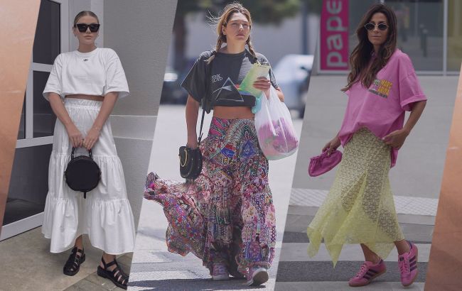 Модний мастхев літа 2025: базова футболка і спідниця в стилі бохо