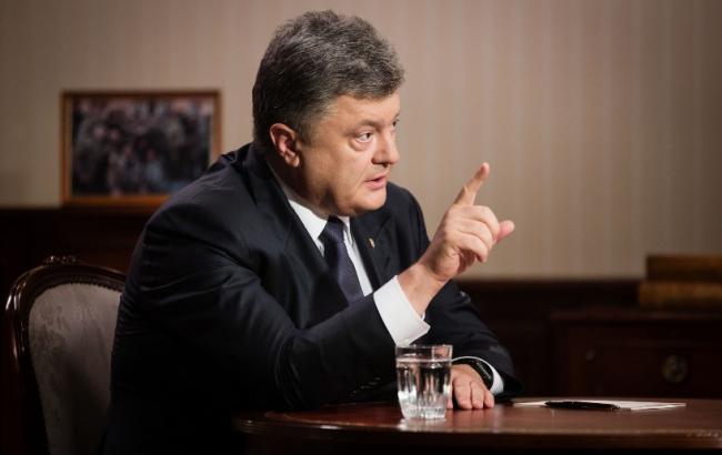 Інтерв'ю Порошенко покажуть сьогодні три українські телеканали