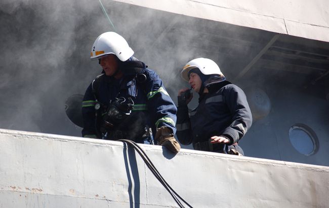 Спасатели ликвидировали пожар на украинском военном корабле