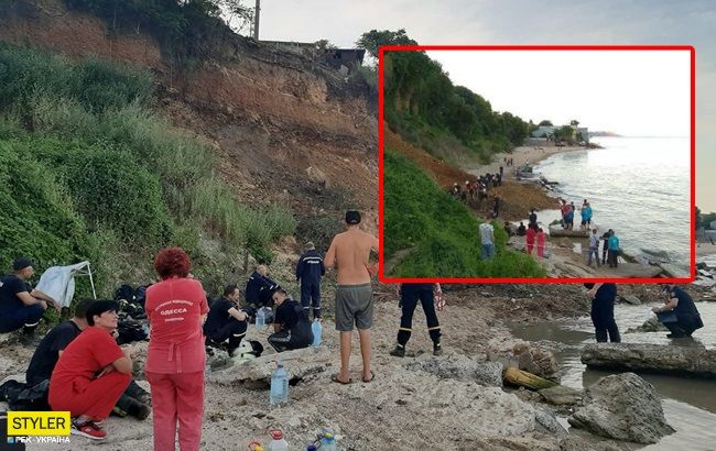 Под завалами ищут людей: на пляже Одессы произошел оползень (видео)